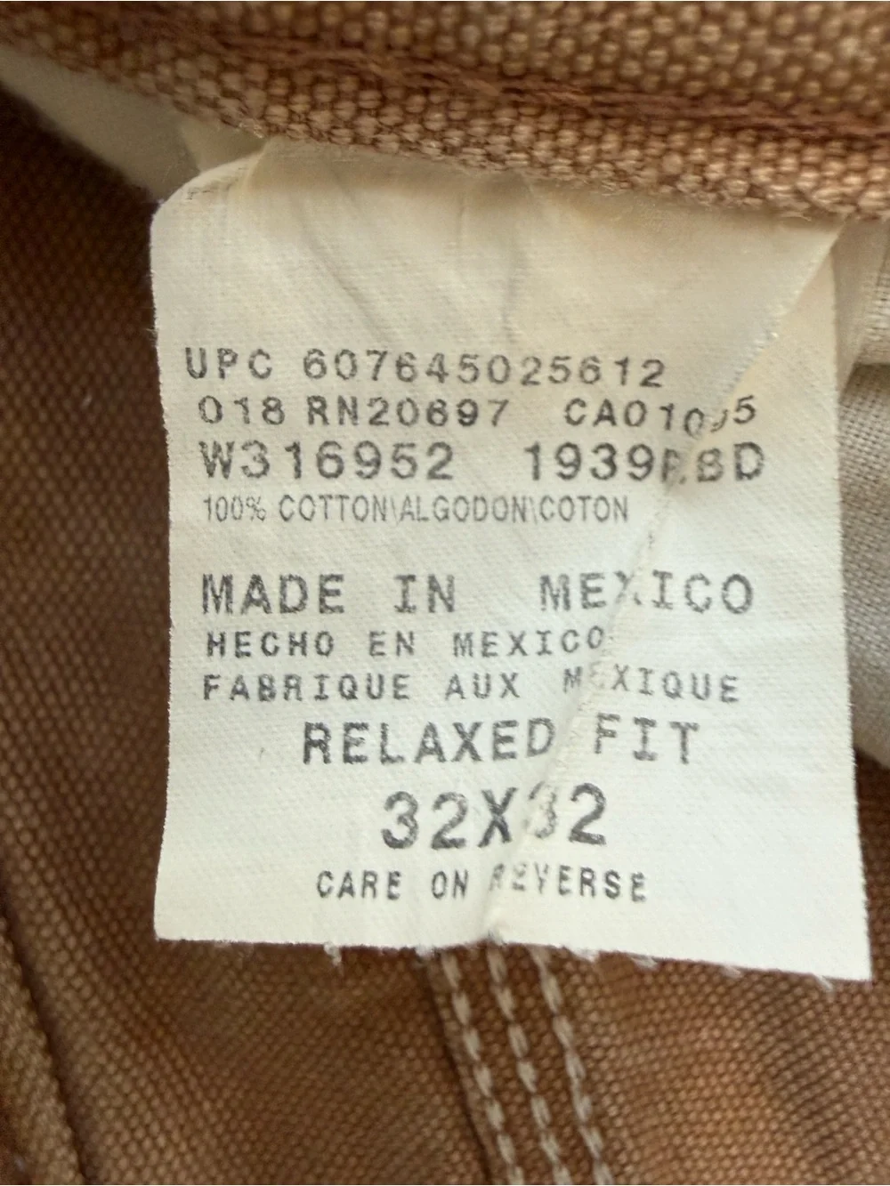 Y2K Dickies Mens Size 32x32 Distressed Canvas Workwear Utility Pants Thrashed
